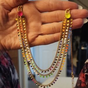 Vibrant Gold Multi-Chain Necklace